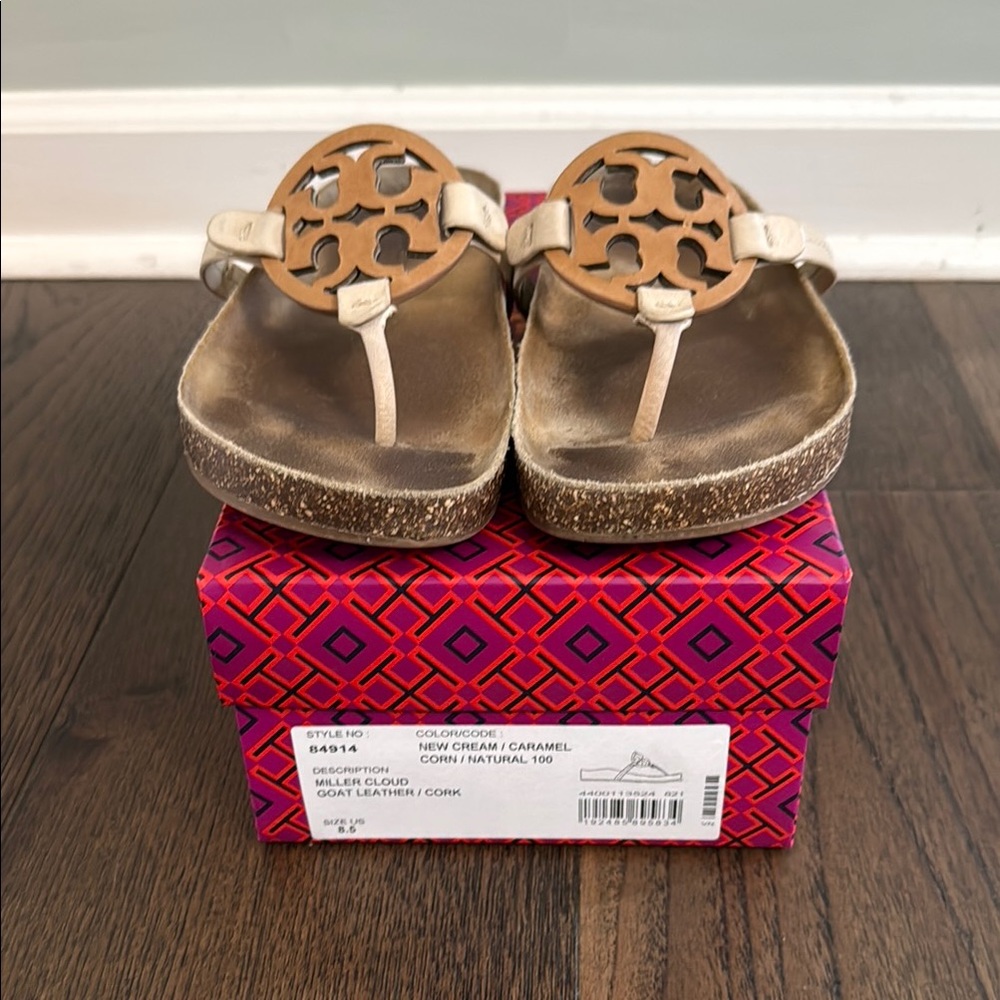 Tory Burch Women's Cream and Caramel Miller Cloud